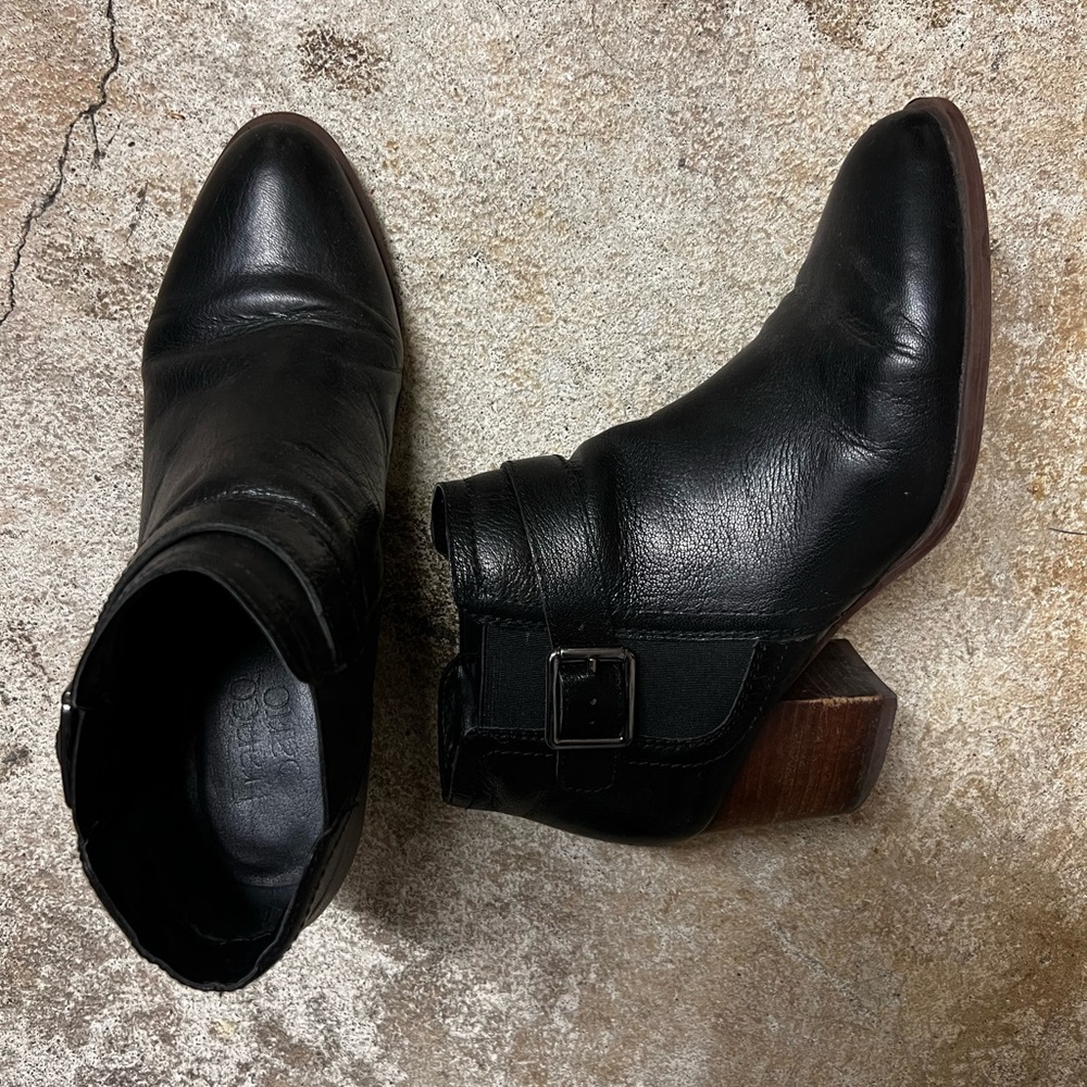 Franco sarto black booties size 8